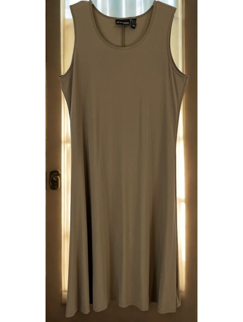 Attitudes by Renee Jersey Tank Maxi Dress Stretch BROWN Size XS